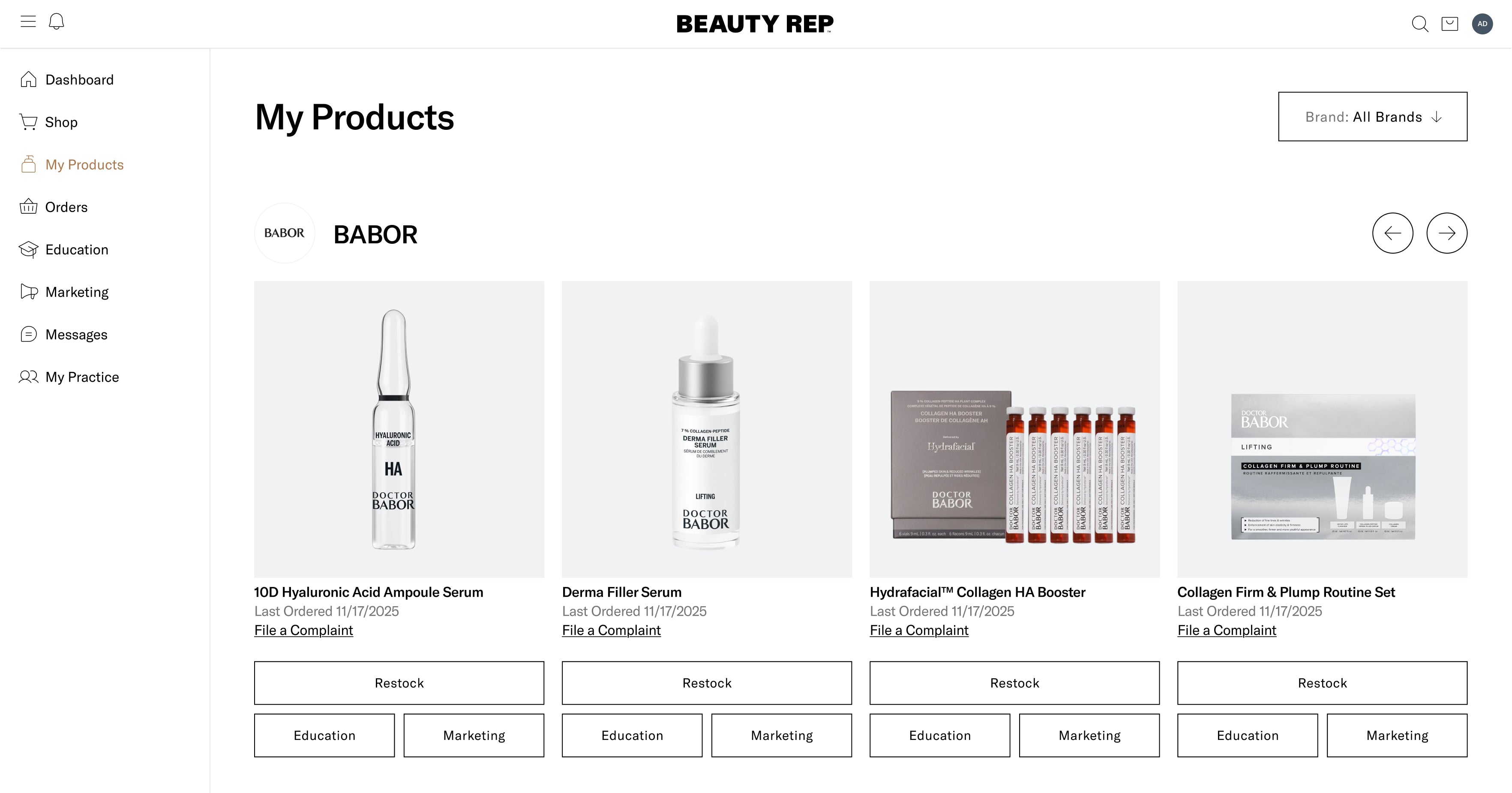 My_Products_Beauty_Rep_Aesthetics_Platform_B2B